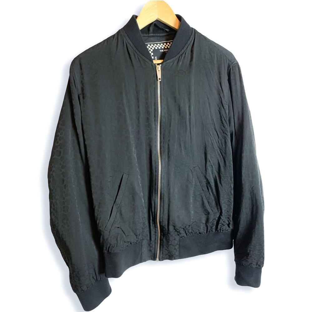 THE KOOPLES Crab Leopard Print Bomber Jacket In Black Sz. M - Picture 2 of 6